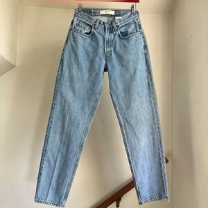 Vintage 90s GAP Blue Jeans Womens Easy Fit Denim Light Wash Straight Leg Size 28